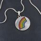 Rainbow Moji Silver Necklace