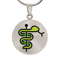 Medical Symbol Moji Silver Necklace