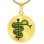Medical Symbol Moji Gold Necklace