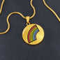 Rainbow Moji Gold Necklace