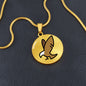 Eagle Moji Gold Necklace