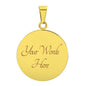 Medical Symbol Moji Gold Necklace Engraved Back