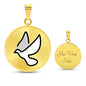 Dove Moji Gold Necklace Engraved