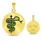 Medical Symbol Moji Gold Necklace Engraved