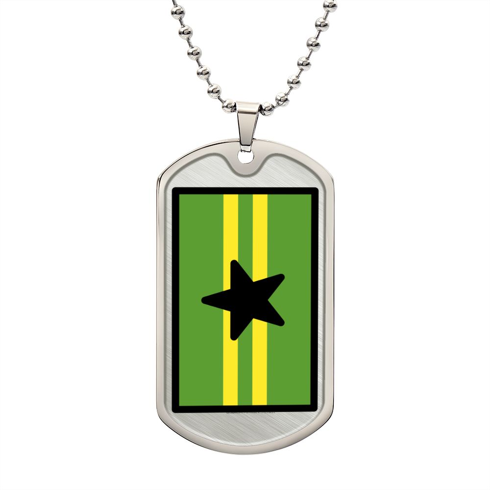 Browncoat Flag Moji Luxury Military Silver Necklace (Dog Tag)