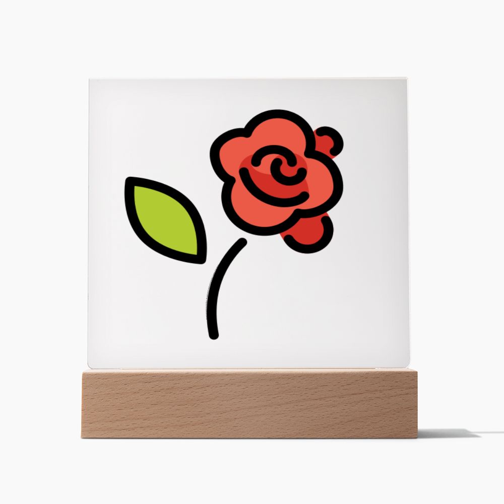 Rose Moji Pop Art Plaque