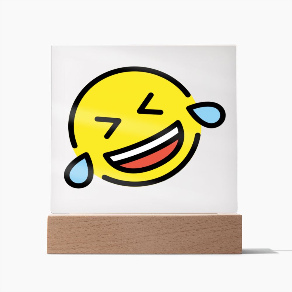 Rolling on Floor Laughing Moji Pop Art Plaque