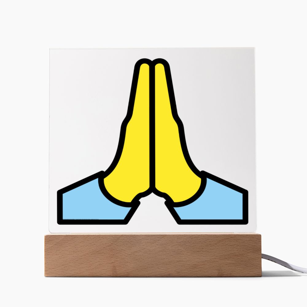 Folded Hands Pop Art Plaque showing cord
