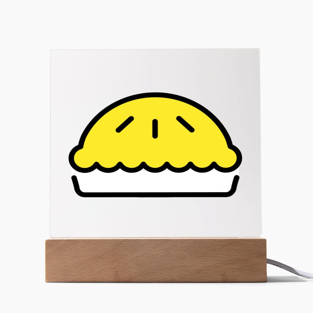 Pie Moji Pop Art Plaque Showing Cord