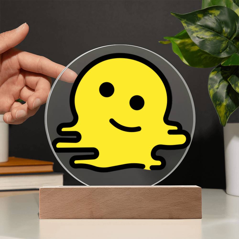Melting Face Moji Pop Art Plaques - Emoji.Express (LED Available)