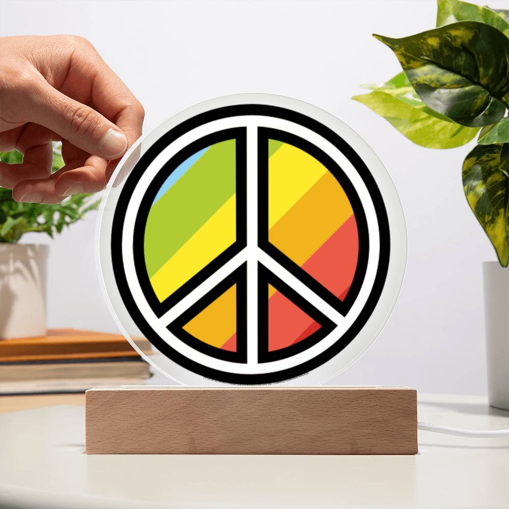 Peace Symbol Moji Pop Art Plaques - Emoji.Express (LED Available)