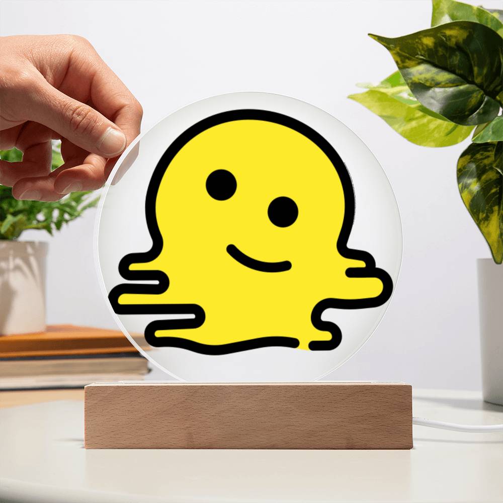 Melting Face Moji Pop Art Plaques - Emoji.Express (LED Available)