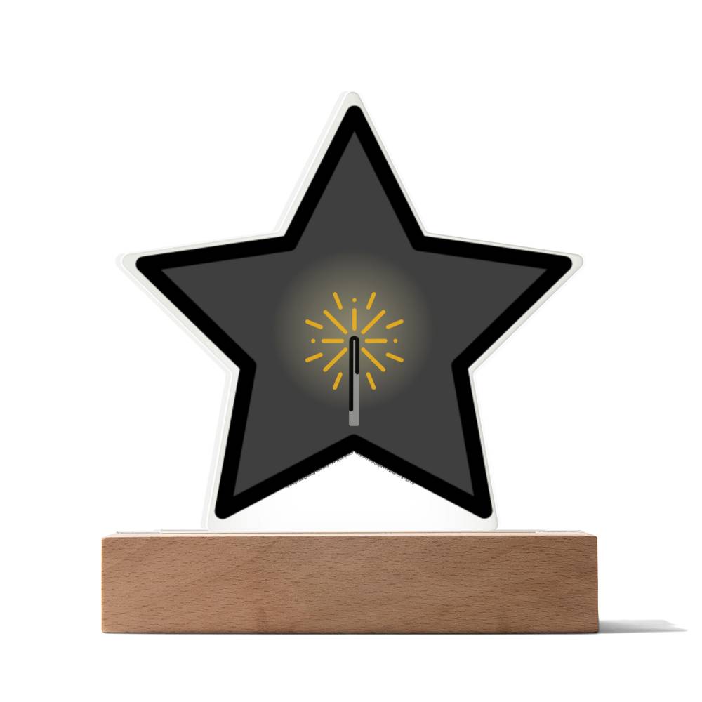 Black Sparkler Moji Pop Art Plaques - Emoji.Express (LED Available)