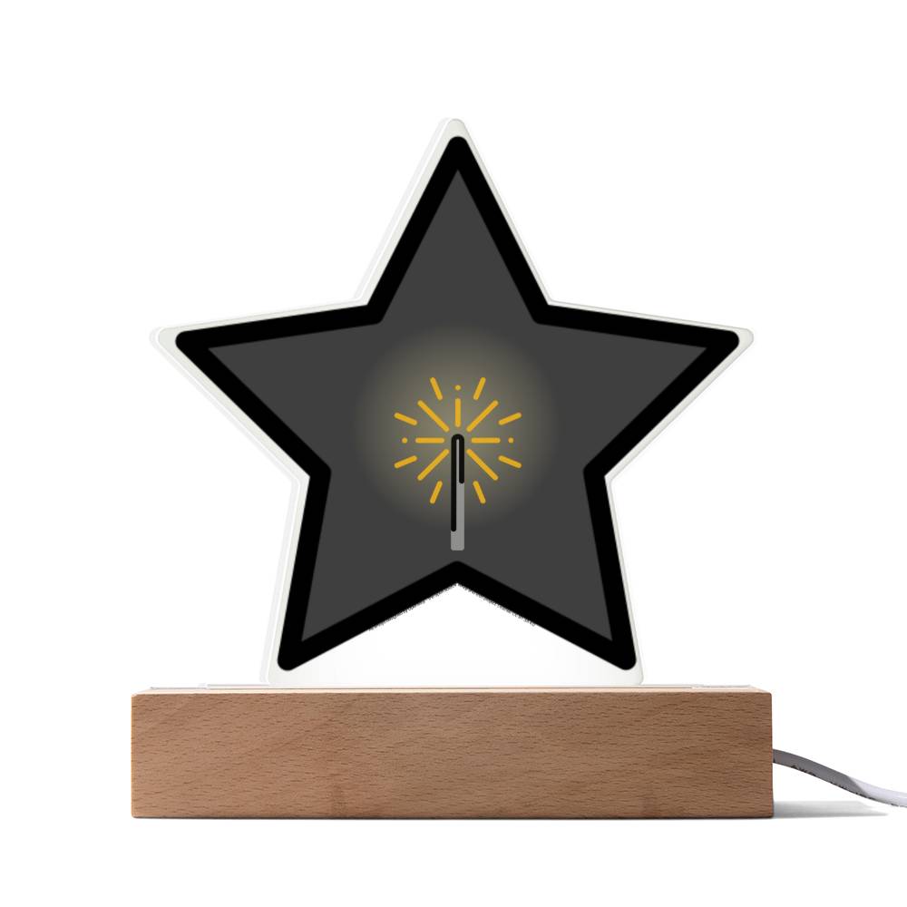 Black Sparkler Moji Pop Art Plaques - Emoji.Express (LED Available)