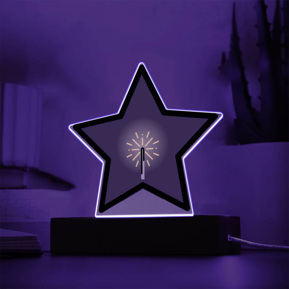 Black Sparkler Moji Pop Art Plaques - Emoji.Express (LED Available)