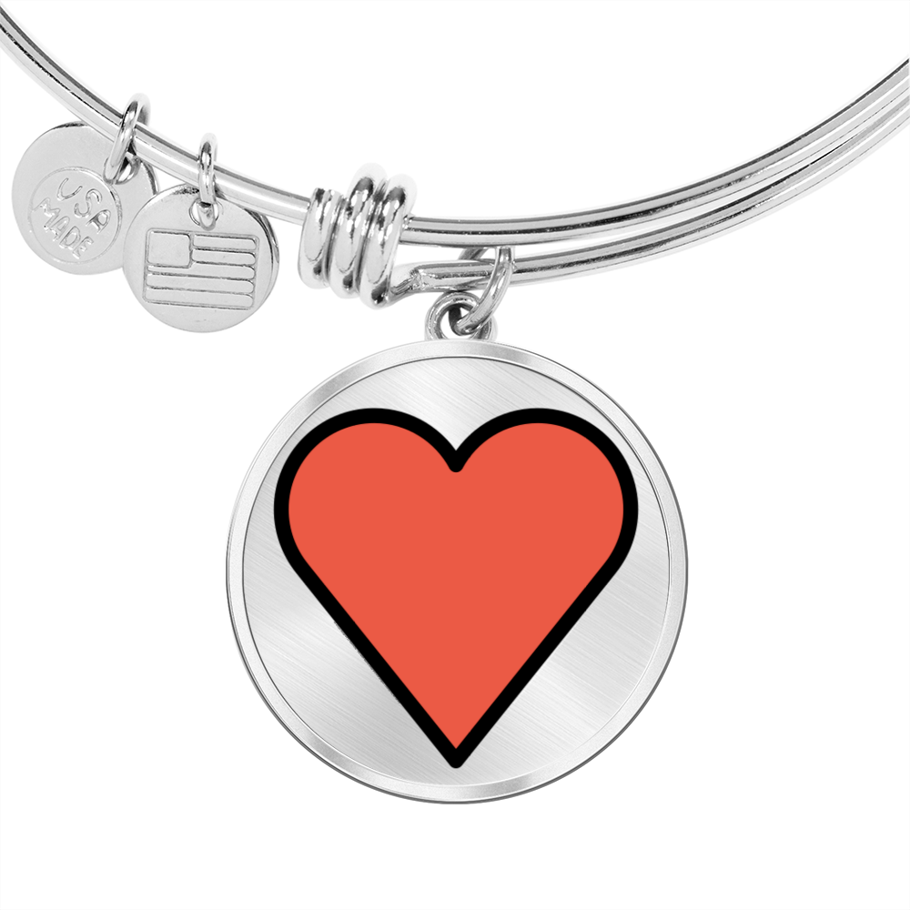Red Heart Luxury Silver Bracelet