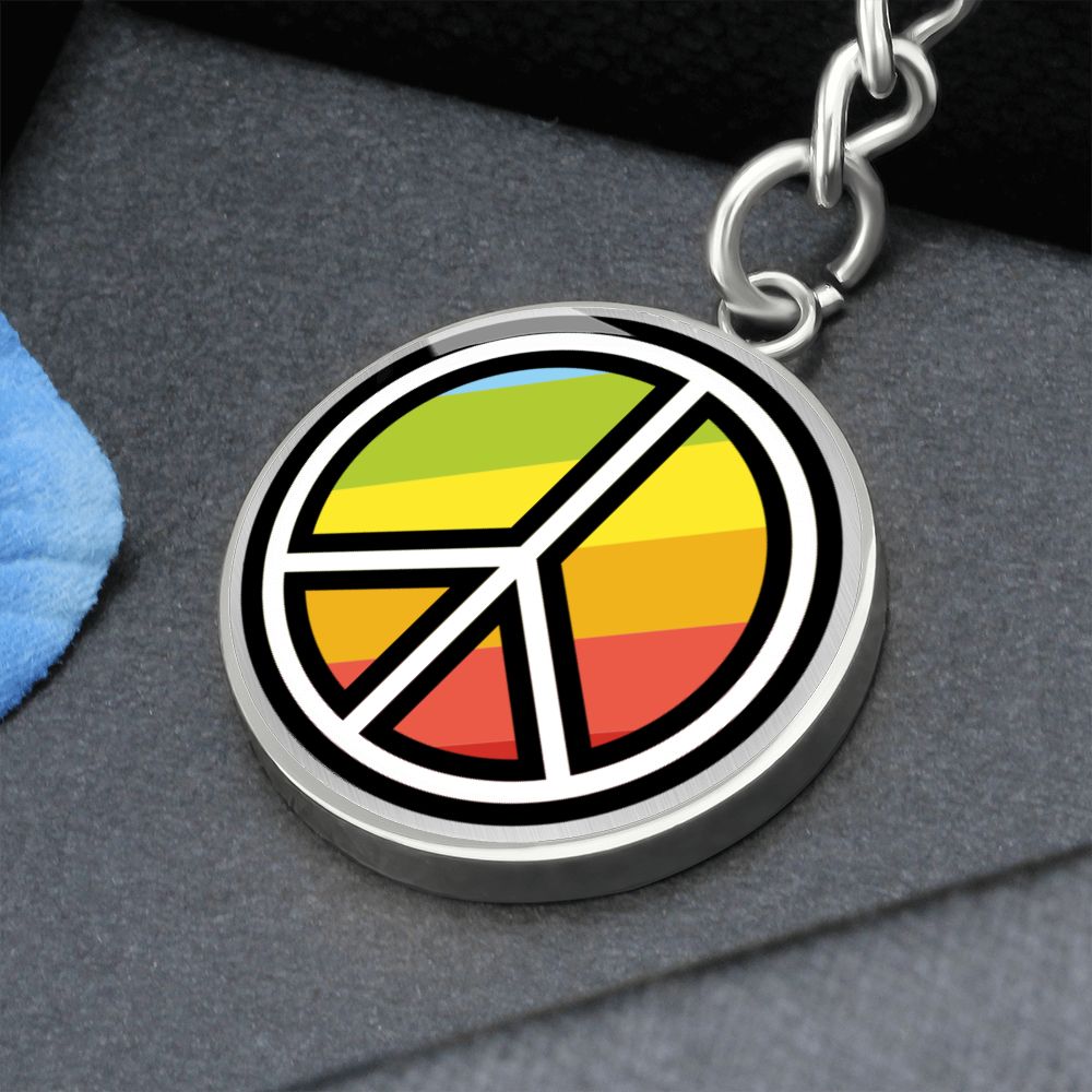Rainbow Silver Keychain