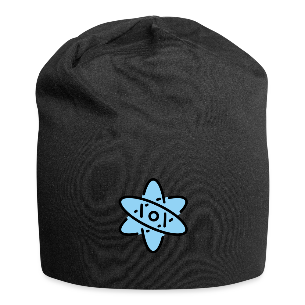 Customizable Atom Symbol Moji Jersey Beanie - Emoji.Express - black