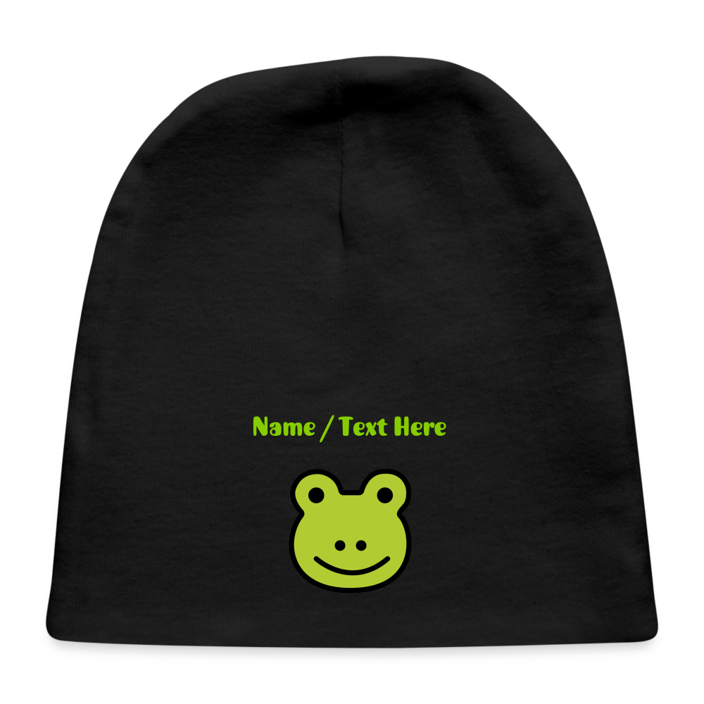 Customizable Frog Moji Baby Cap - Emoji.Express - black