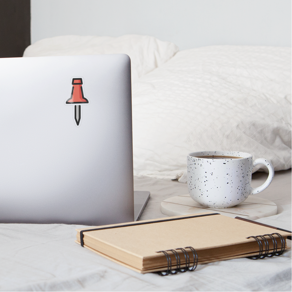Pushpin Moji Sticker - Emoji.Express - transparent glossy