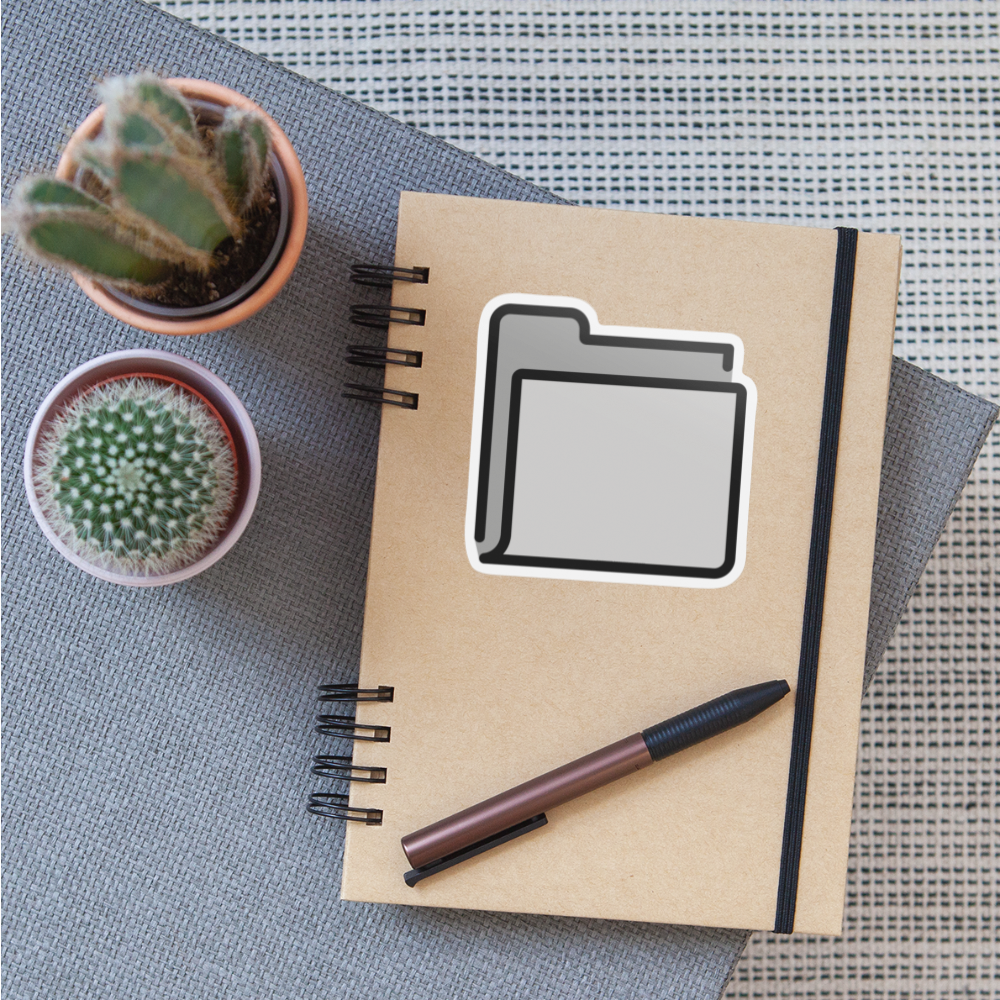 File Folder Moji Sticker - Emoji.Express - white matte