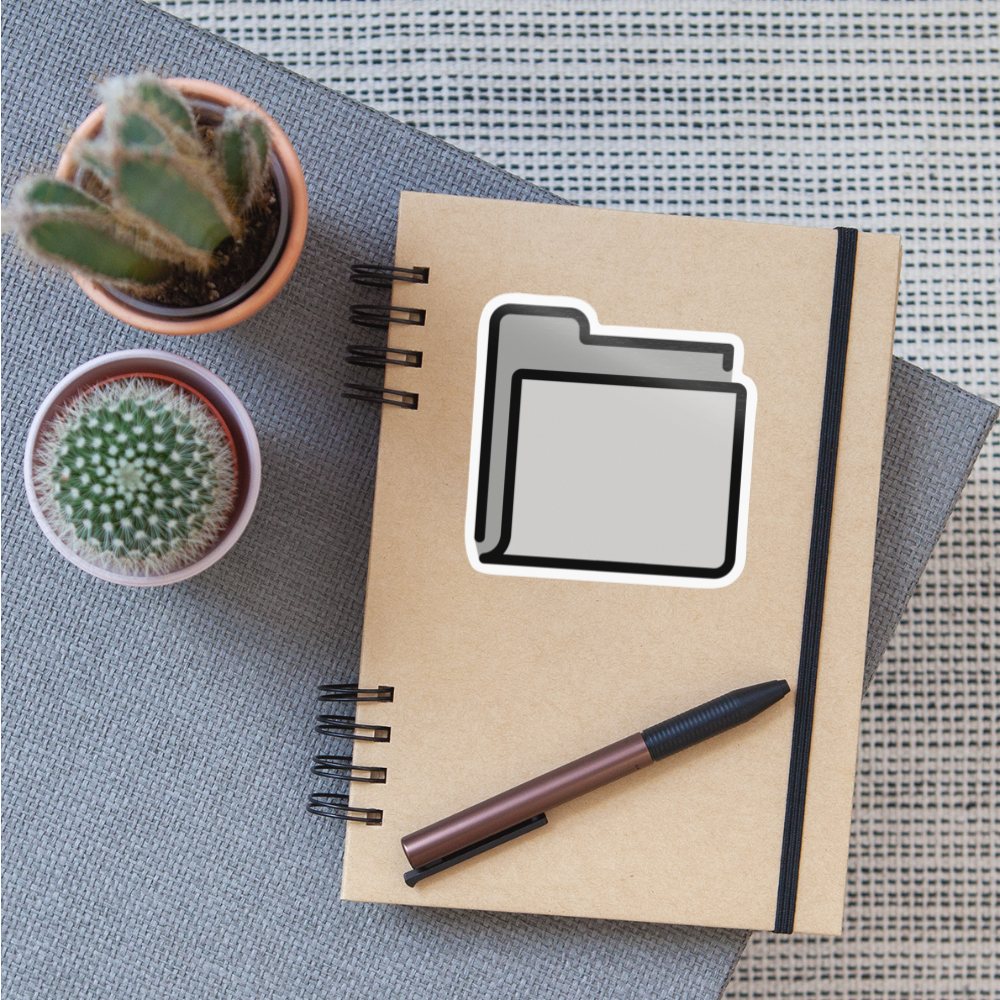 File Folder Moji Sticker - Emoji.Express - white glossy