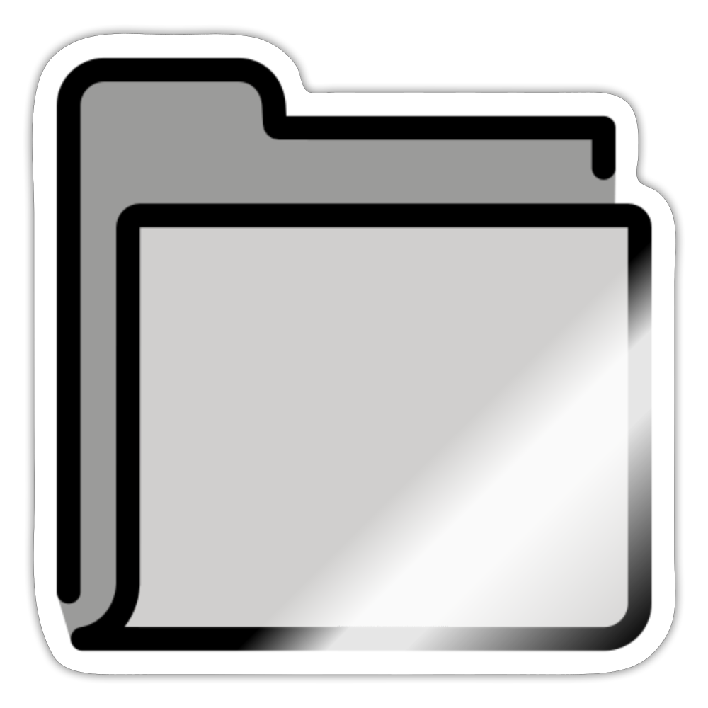 File Folder Moji Sticker - Emoji.Express - white glossy