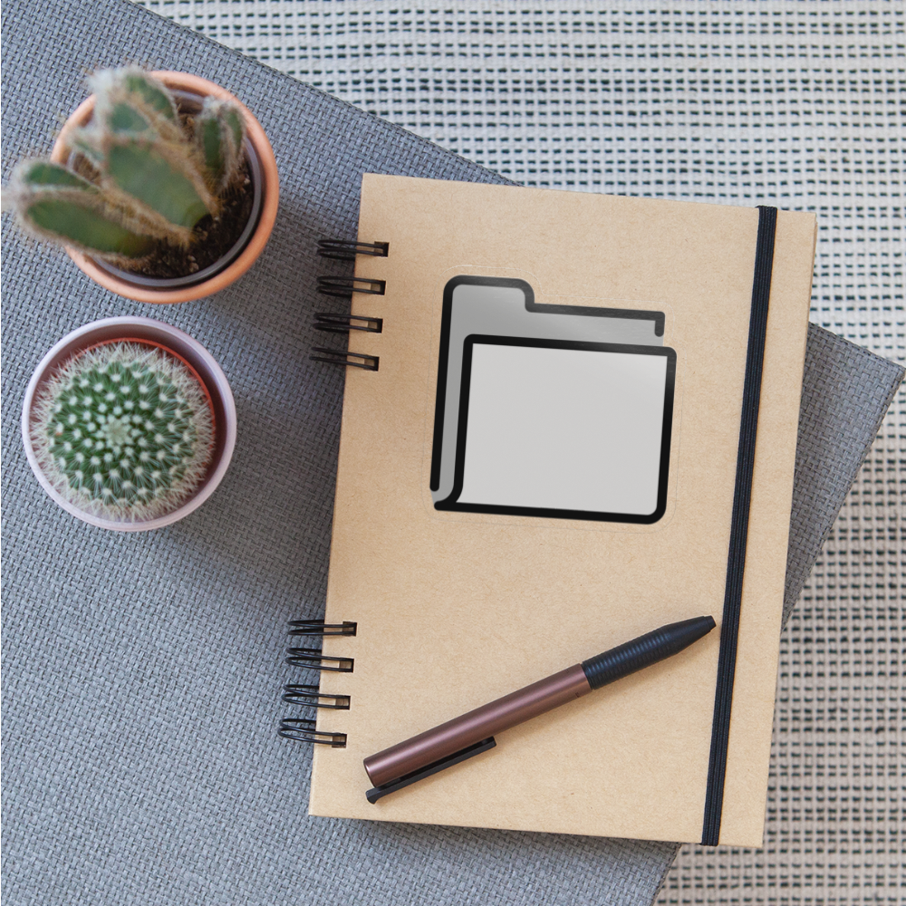 File Folder Moji Sticker - Emoji.Express - transparent glossy