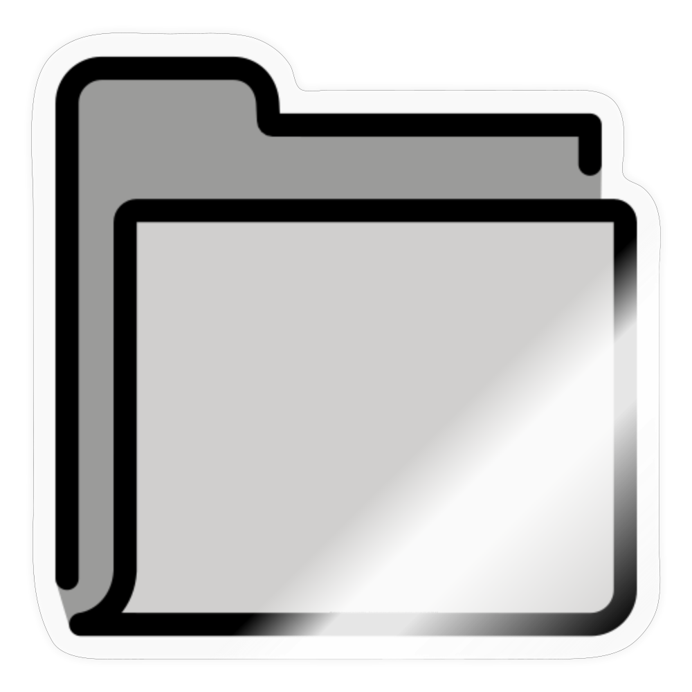 File Folder Moji Sticker - Emoji.Express - transparent glossy