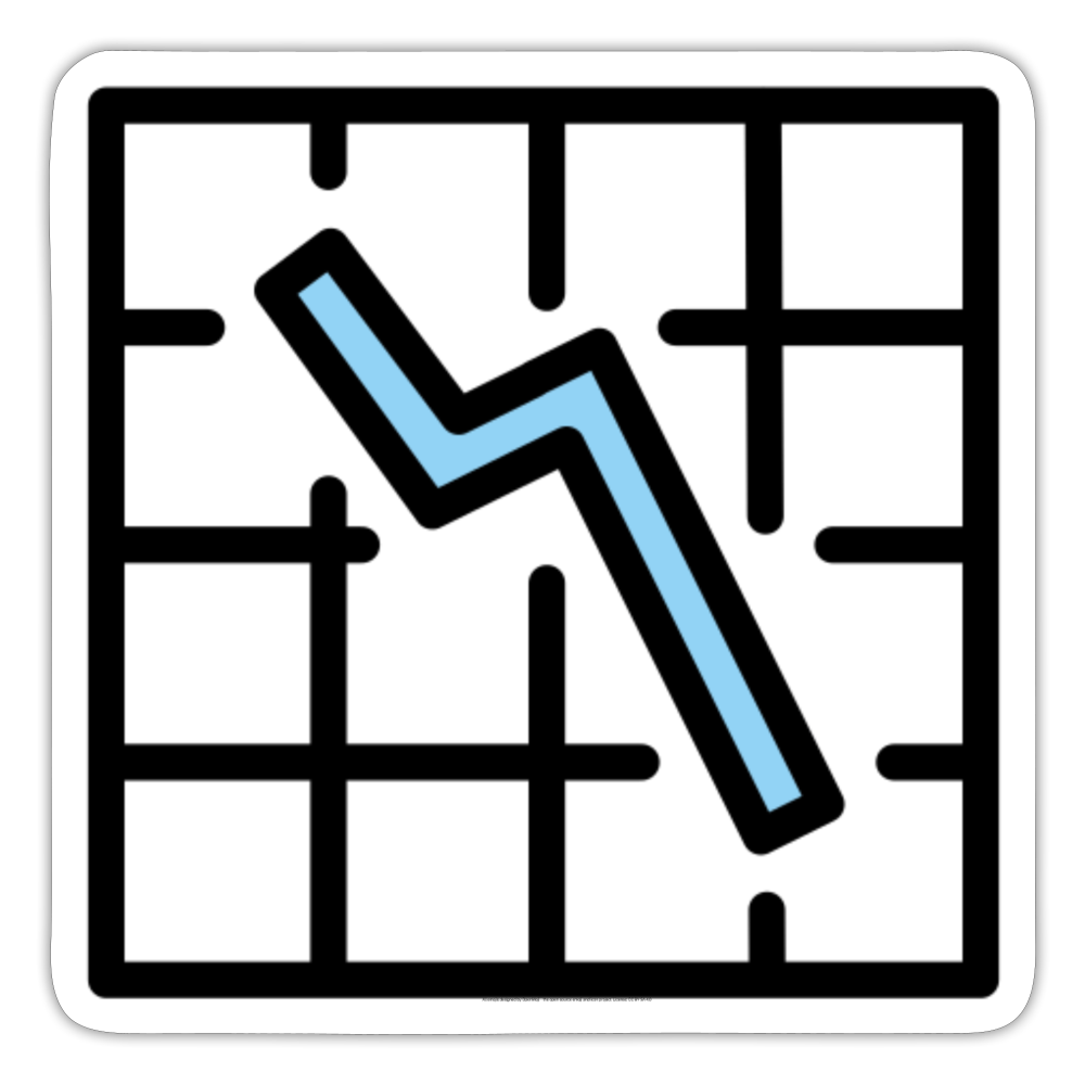 Chart Decreasing Moji Sticker - Emoji.Express - white matte