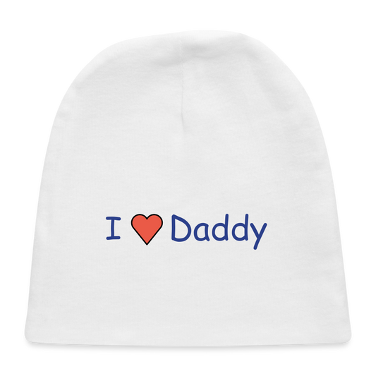 Customizable I Love Daddy Red Heart Moji Baby Cap  - Emoji.Express - white