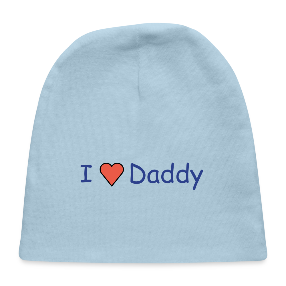 Customizable I Love Daddy Red Heart Moji Baby Cap  - Emoji.Express - light blue