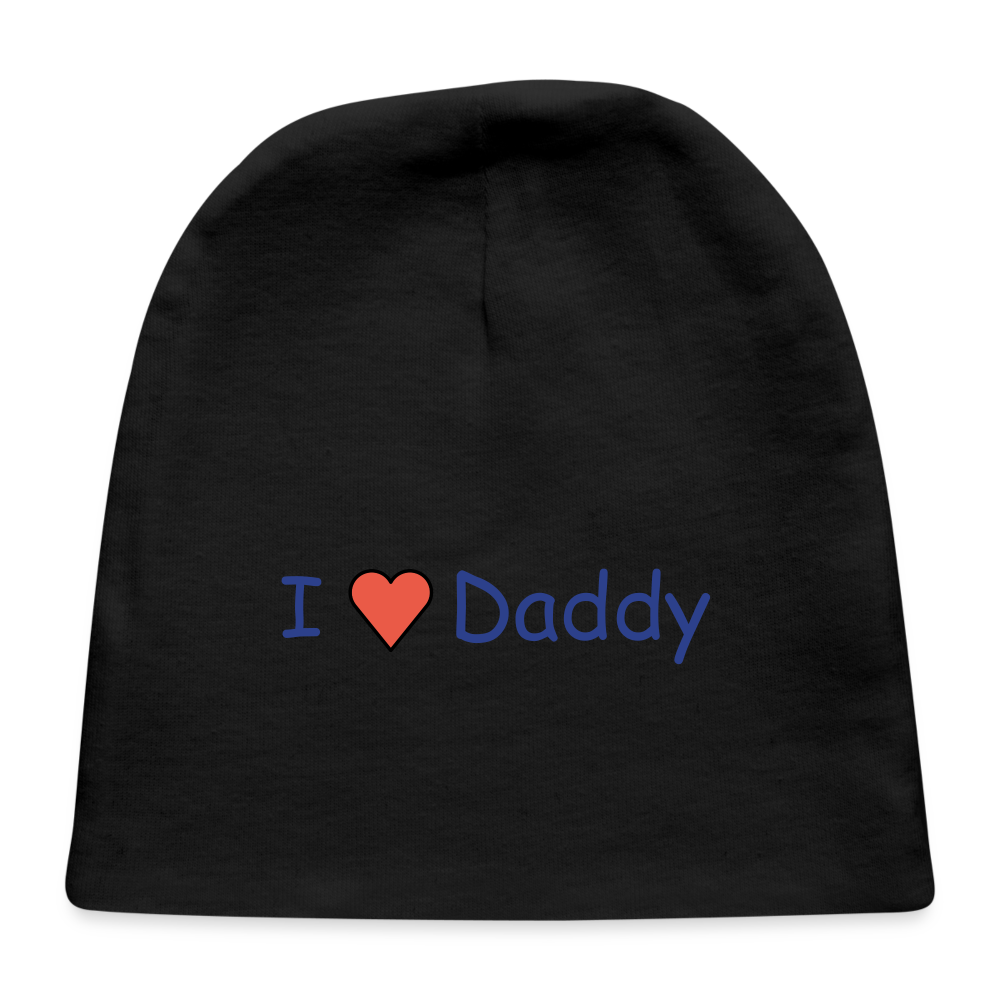 Customizable I Love Daddy Red Heart Moji Baby Cap  - Emoji.Express - black