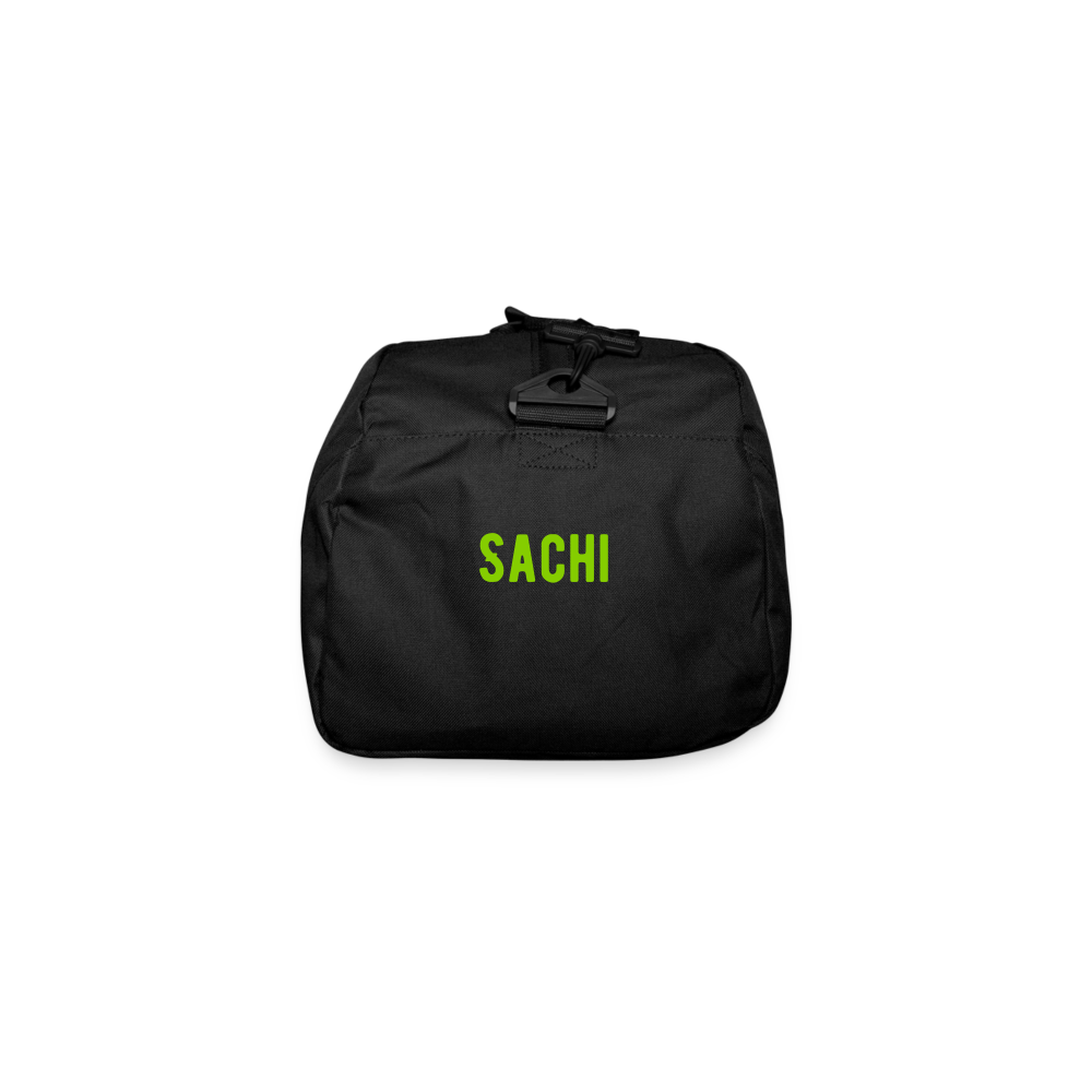 Customizable Sachi-chan Emoji Expression Character Moji + Name (Three-Sided Print) Recycled Duffel Bag - Emoji.Express - black
