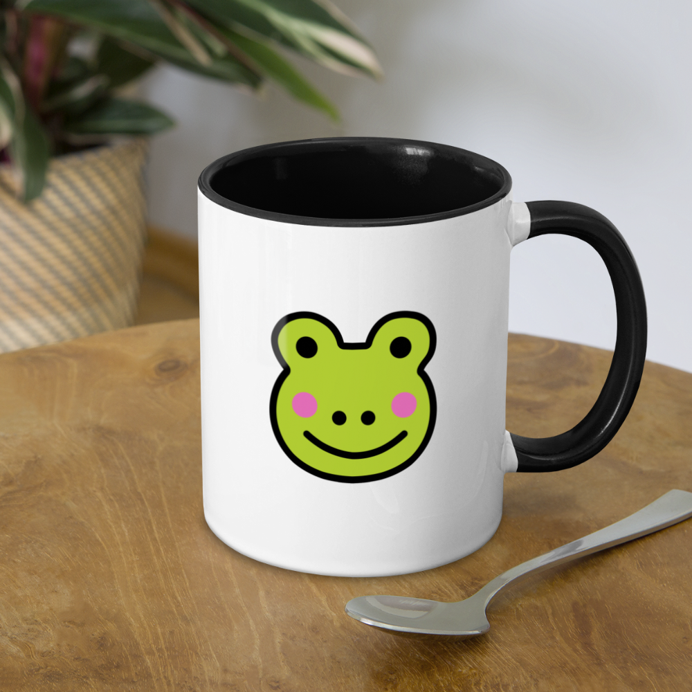 Customizable Sachi-chan Emoji Expression Character Moji (Two-Sided) Contrast Coffee Mug - Emoji.Express - white/black