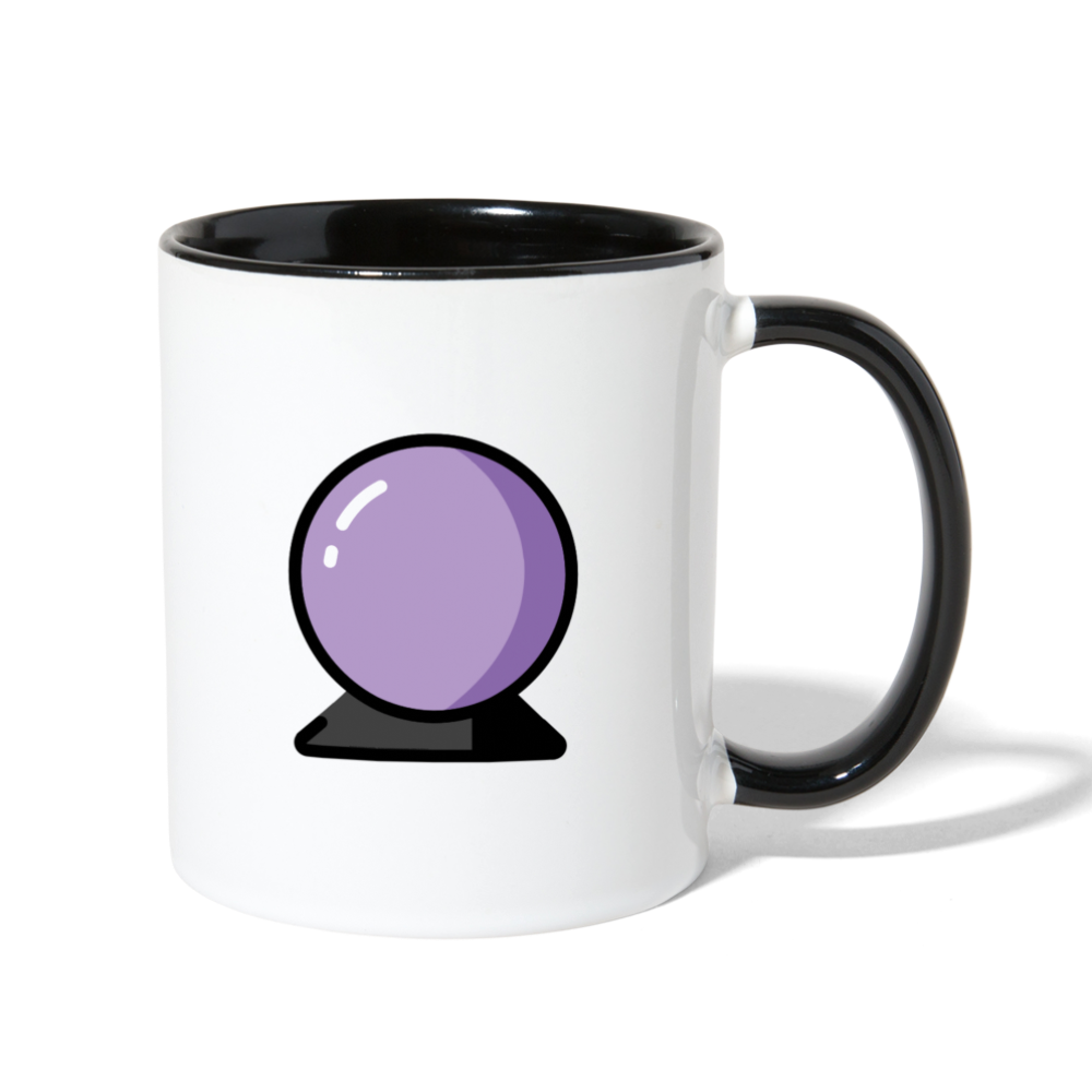 Customizable Crystal Ball + Money Bag Moji (Two-Sided) Contrast Coffee Mug - Emoji.Express - white/black