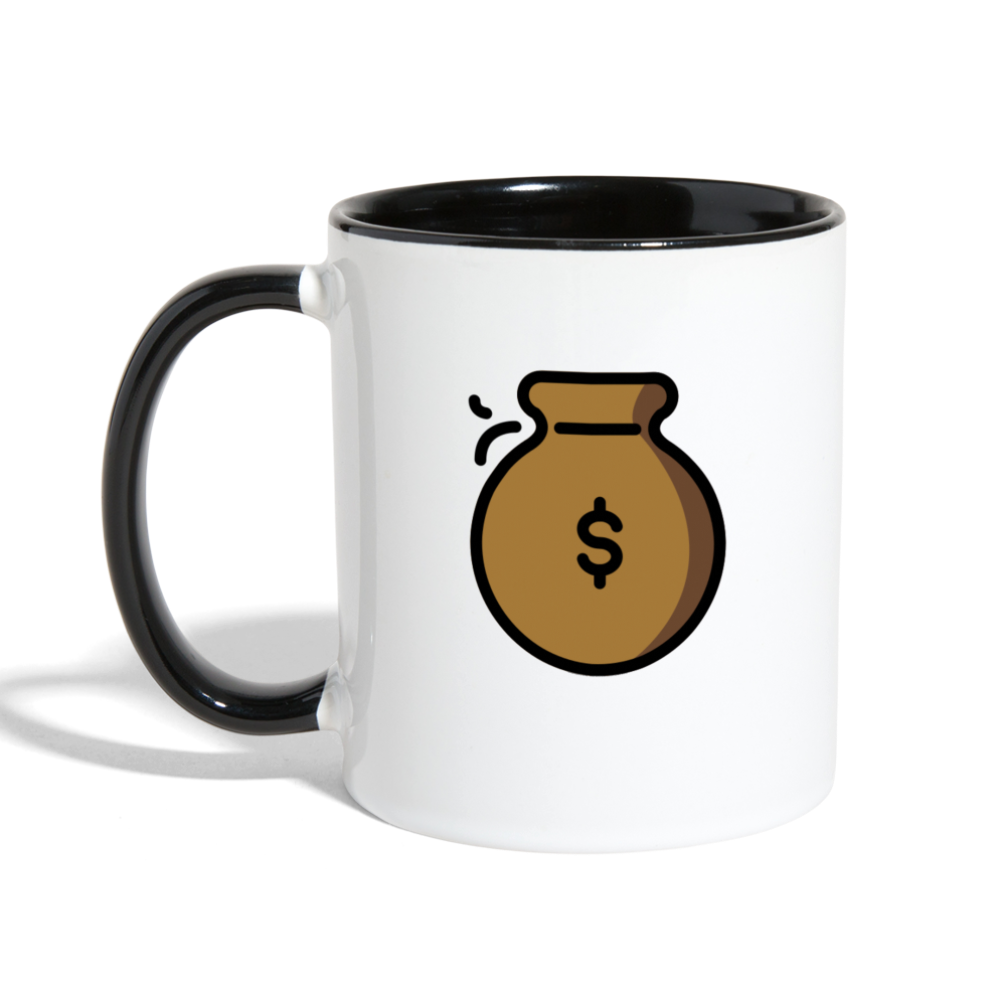 Customizable Crystal Ball + Money Bag Moji (Two-Sided) Contrast Coffee Mug - Emoji.Express - white/black