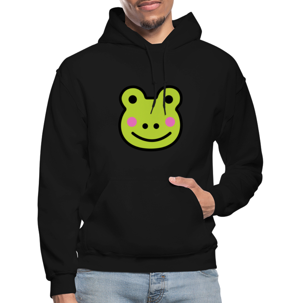 Customizable Sachi-chan Emoji Expression Character Moji Gildan Heavy Blend Adult Hoodie - Emoji.Express - black