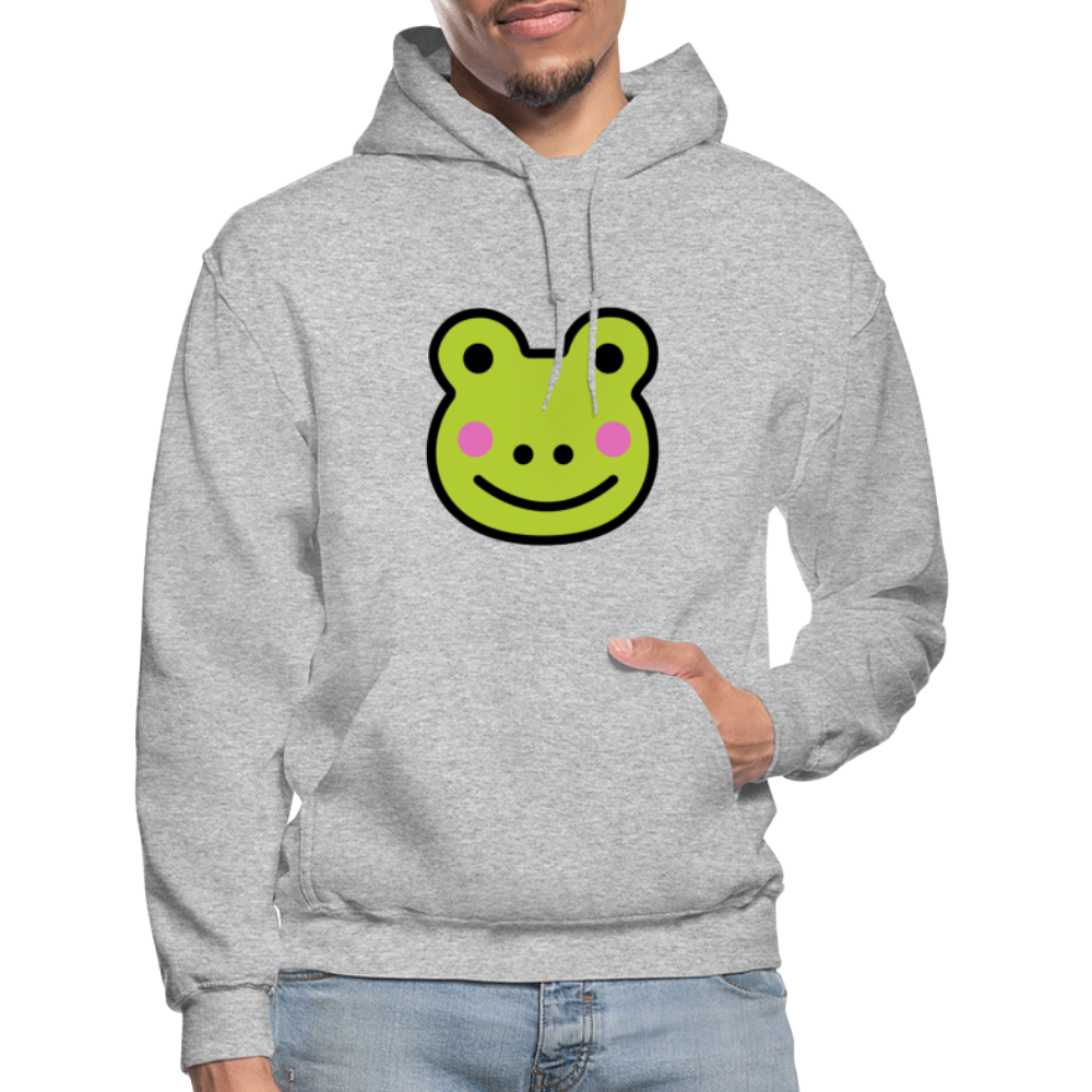 Customizable Sachi-chan Emoji Expression Character Moji Gildan Heavy Blend Adult Hoodie - Emoji.Express - heather gray