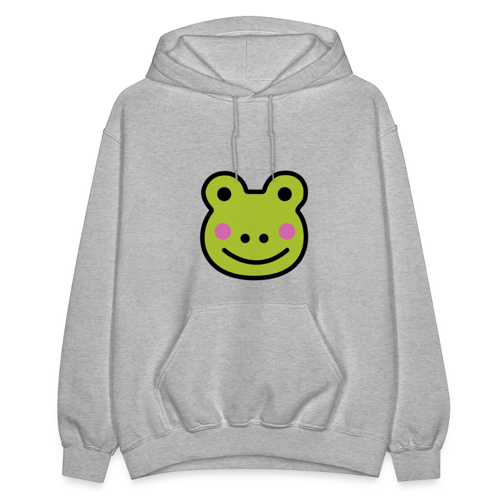 Customizable Sachi-chan Emoji Expression Character Moji Gildan Heavy Blend Adult Hoodie - Emoji.Express - heather gray
