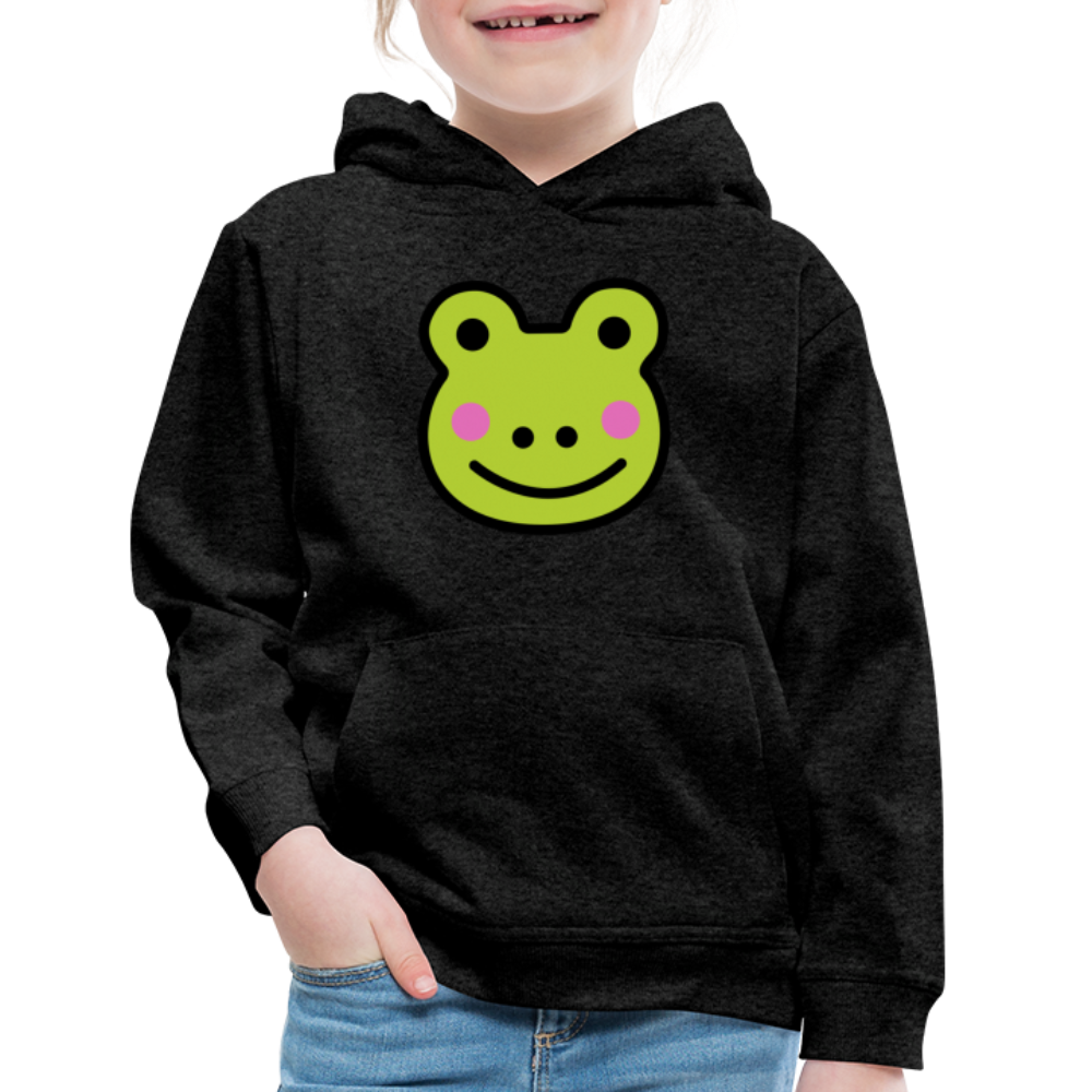 Customizable Sachi-chan Emoji Expression Character Moji Kids‘ Premium Hoodie - Emoji.Express - charcoal grey