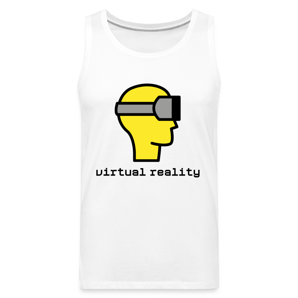 Customizable Virtual Reality Moji Men’s Premium Tank - Emoji.Express - white