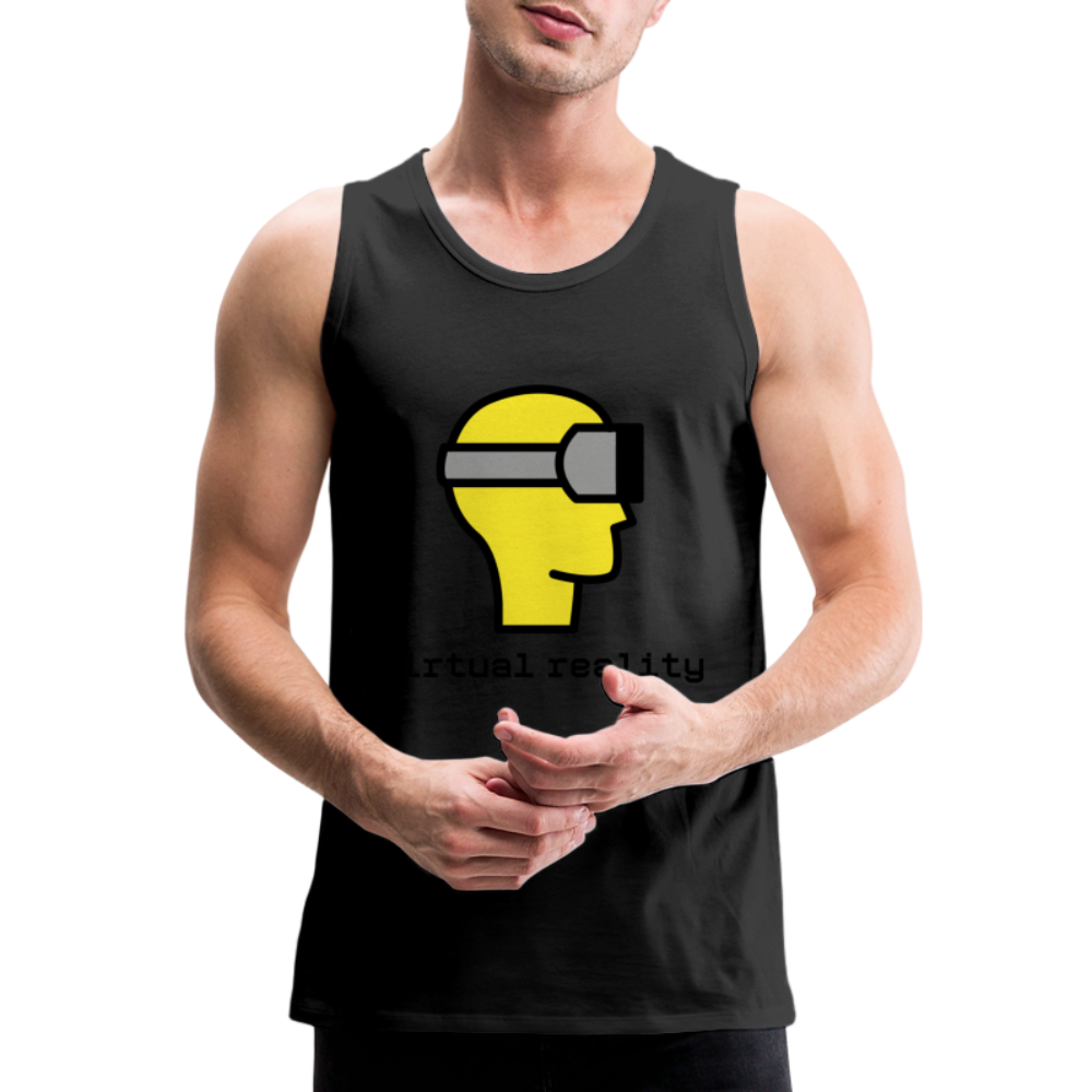 Customizable Virtual Reality Moji Men’s Premium Tank - Emoji.Express - black