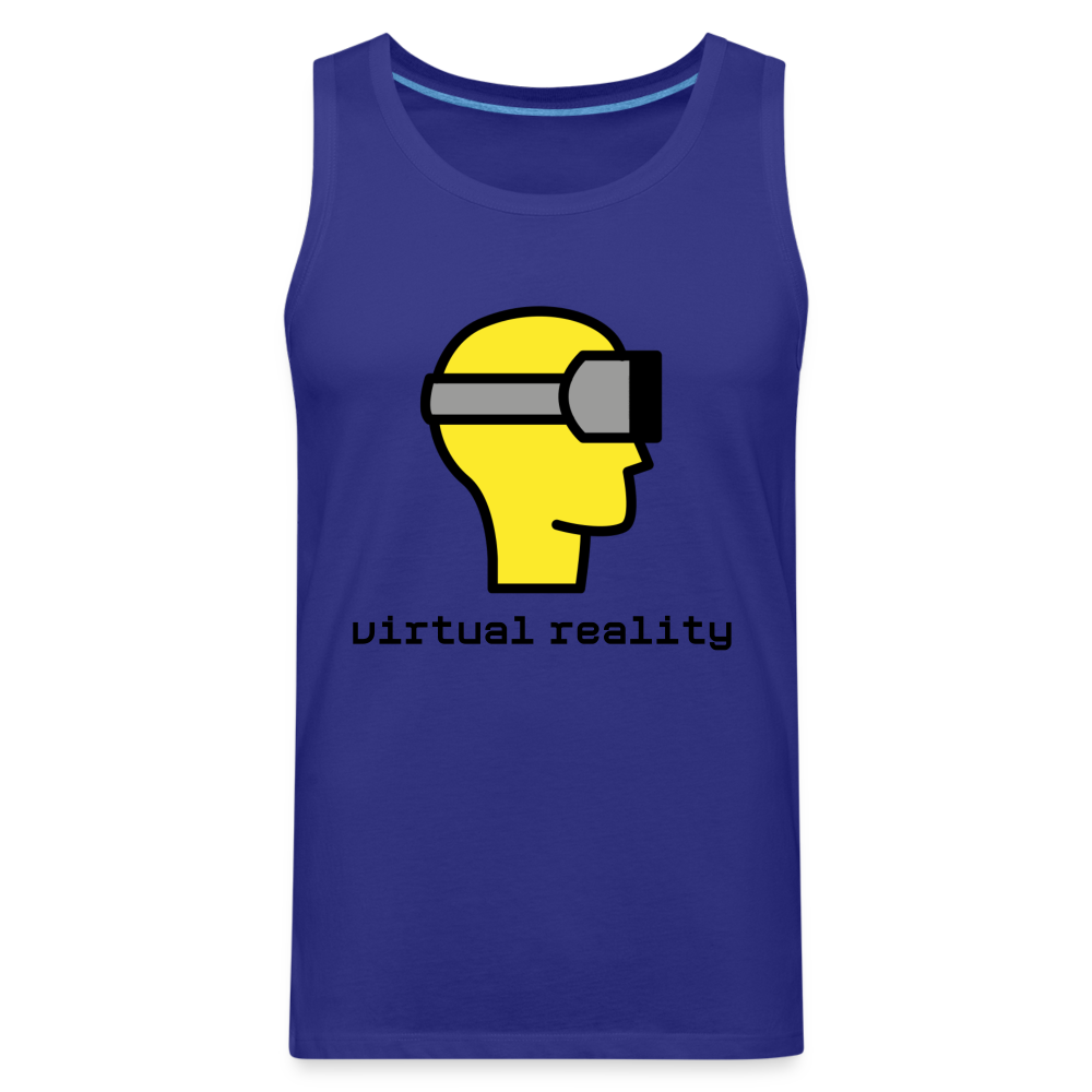 Customizable Virtual Reality Moji Men’s Premium Tank - Emoji.Express - royal blue