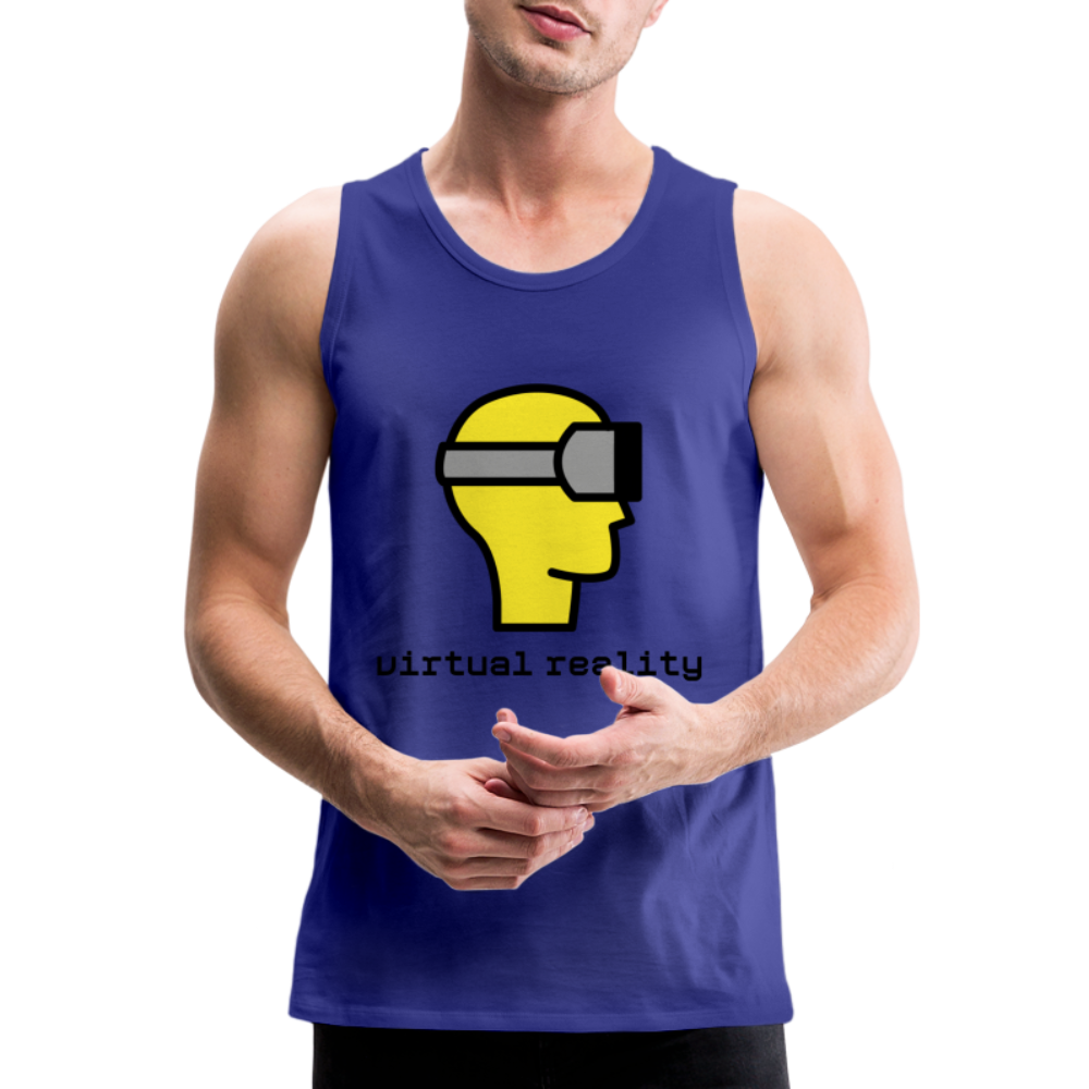 Customizable Virtual Reality Moji Men’s Premium Tank - Emoji.Express - royal blue