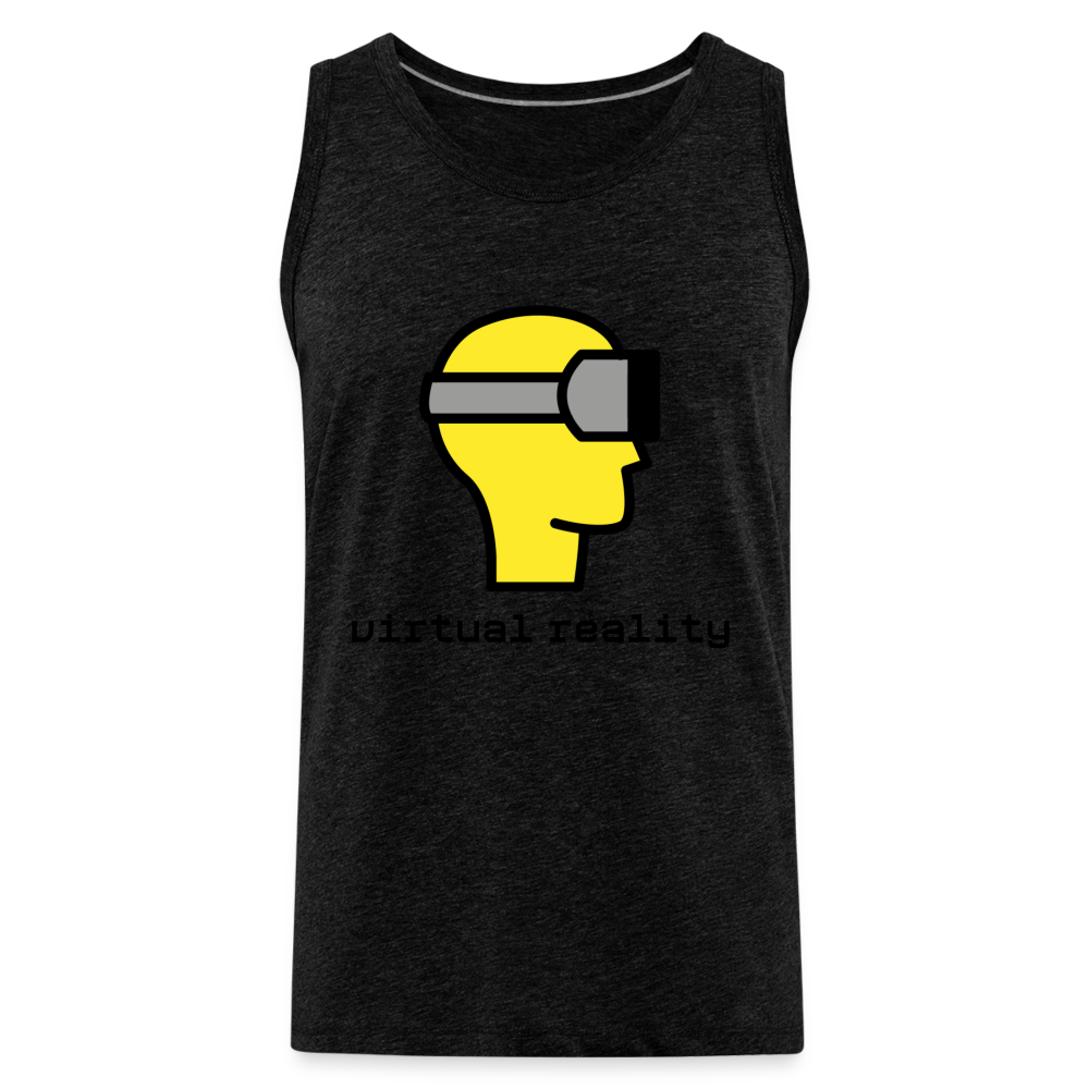 Customizable Virtual Reality Moji Men’s Premium Tank - Emoji.Express - charcoal grey