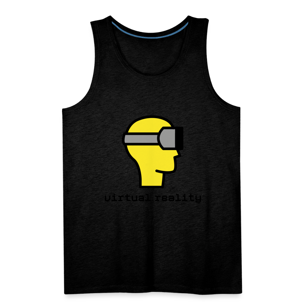 Customizable Virtual Reality Moji Men’s Premium Tank - Emoji.Express - charcoal grey