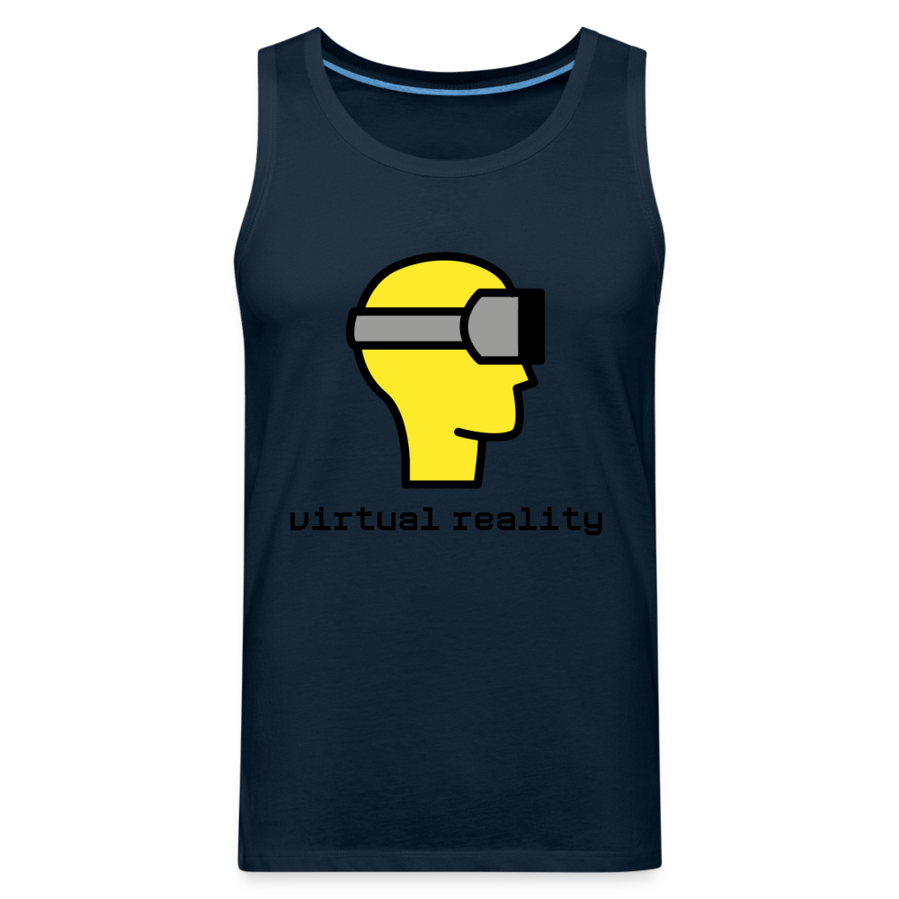 Customizable Virtual Reality Moji Men’s Premium Tank - Emoji.Express - deep navy