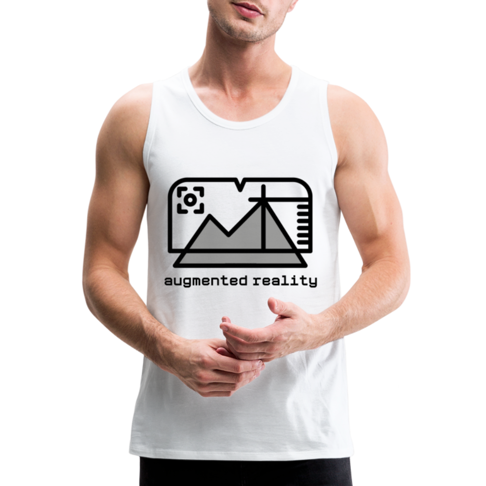 Customizable Augmented Reality Moji Men’s Premium Tank Top - Emoji.Express - white