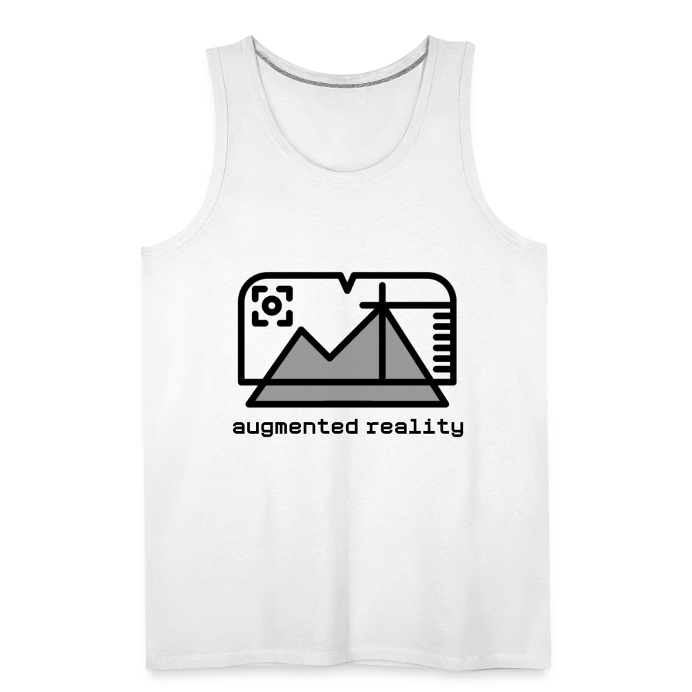 Customizable Augmented Reality Moji Men’s Premium Tank Top - Emoji.Express - white